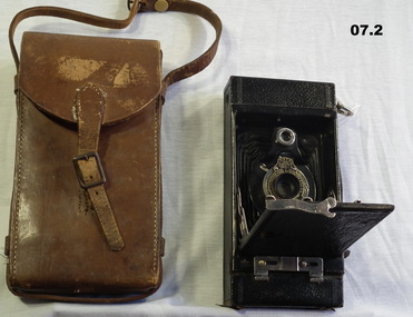 Brownie camera and leather case WW1 era.