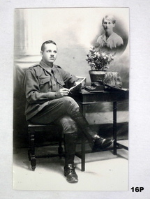 Studio photo of a Light Horse soldier WW1