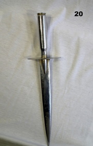 Trench art letter opener with .50 cal handle