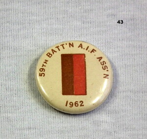 Membership badge 59th Battalion AIF 1962