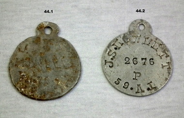 Identification discs of an AIF soldier