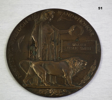 Bronze Memorial Plaque deceased soldier WW1