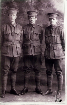Three 38th Battalion soldiers WW1
