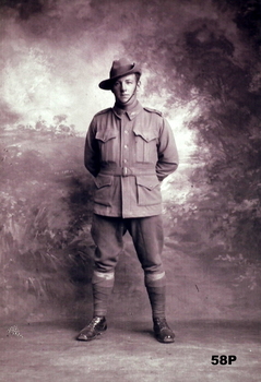 Studio photo of Albert Jacka VC WW1