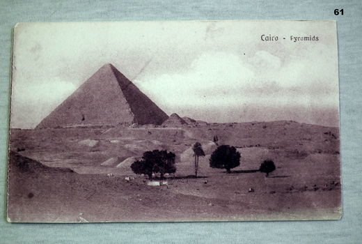 Picture postcard of the Pyramids 