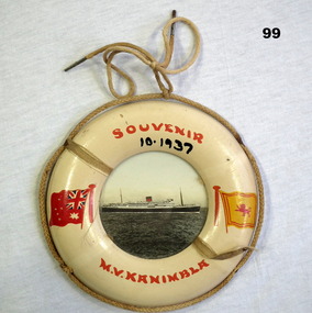 Souvenir life jacket MV Kanimbla 1937