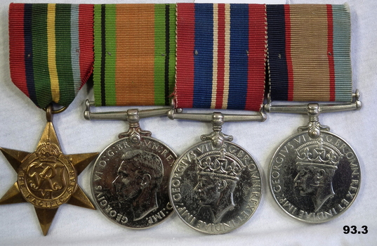 Plated mounted medal set RAAF WW2