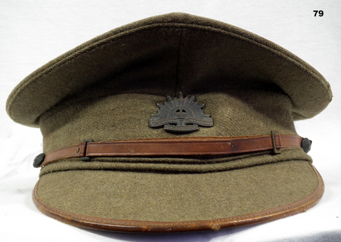 Kahki Peak cap with rising sun badge WW2