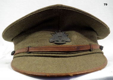 Kahki Peak cap with rising sun badge WW2