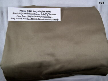Roll of original  Army uniform cloth WW2