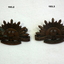 blackened rising sun collar badges. WW2