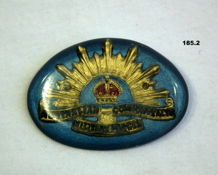 Perspex coloured rising sun badge 