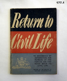 Booklet, Return to Civilian life for ex servicemen