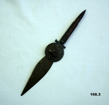 Trench art letter opener France WW1