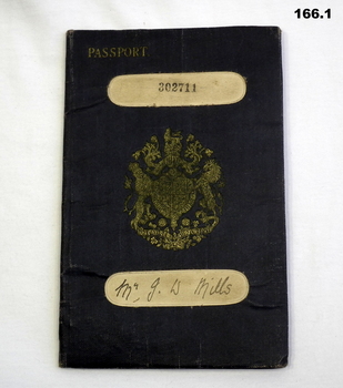 Passport book issued post WW1