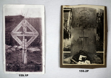 Two photographs of a world 1 grave