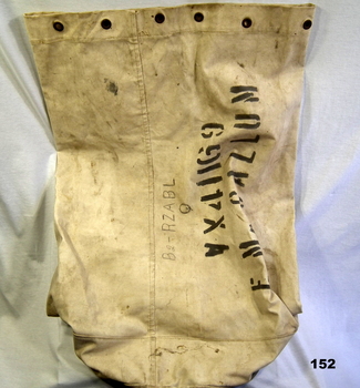 White canvas kit bag WW2