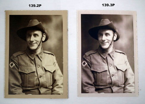 Two portraits of a Australian Soldier 