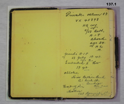 Photos, article and diary details