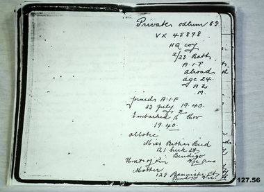 Diary of a 2nd AIF soldier KIA