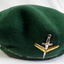 Green army Commando beret with badge