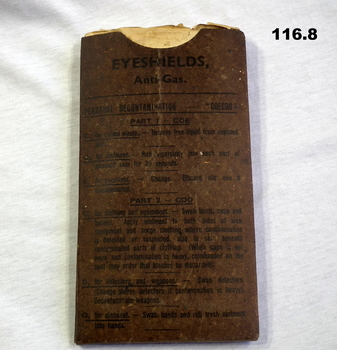 Six anti gas eye shields in a pack.