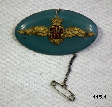 Perspex Trench art brooch WW2