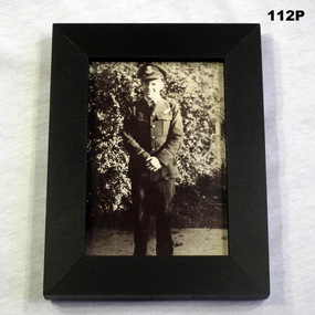 Framed photo of an RAAF Airman WW2