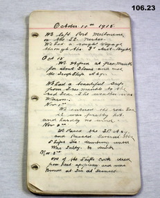 Diary of an AIF soldier WW1