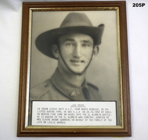 Portrait and details of a soldier KIA