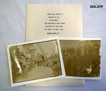 Series of sepia photos from the Boer War