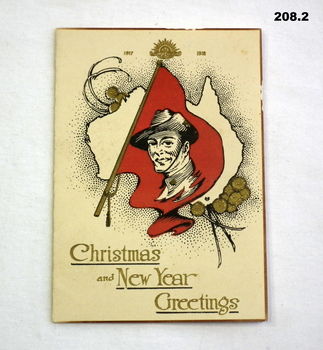 AIF Christmas card greetings WW1