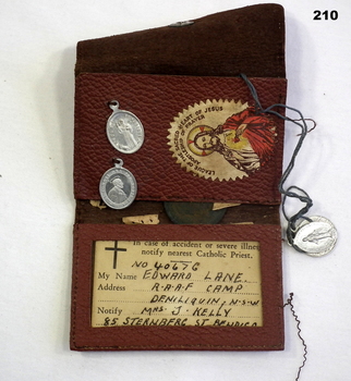 Wallet of personal effects RAAF WW2