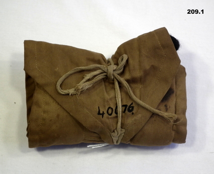 Brown coloured issue sewing kit WW2