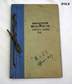 Administration guide for Airman's messes WW2