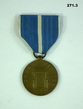 Korean service medal with ribbon
