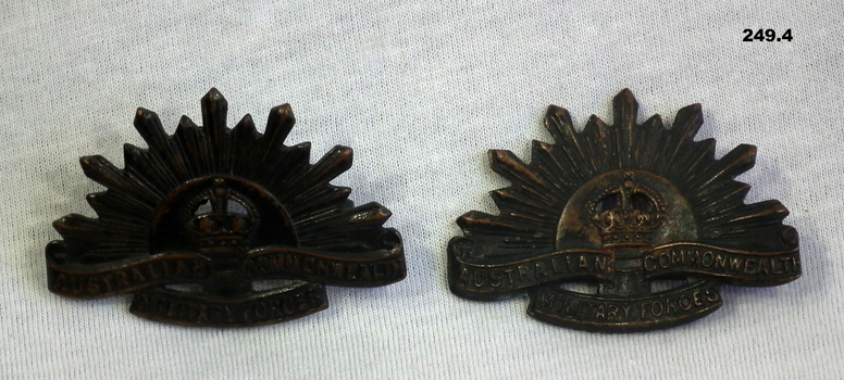 Blackened Epaulette Rising Sun badges