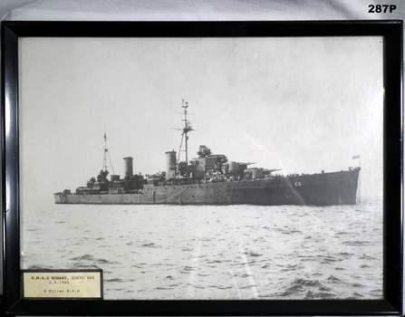 Black and white photo of HMAS Hobart