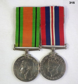 Mounted set of British medals WW2