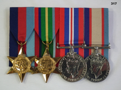 Court mounted medal set WW2