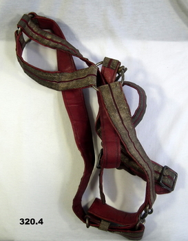 Red Sam Brown style belt for sword and scabbard.