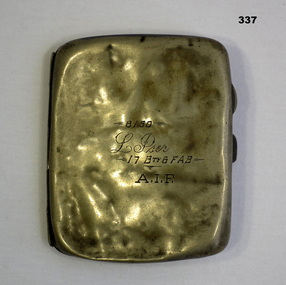 Engraved cigarette case from WW1