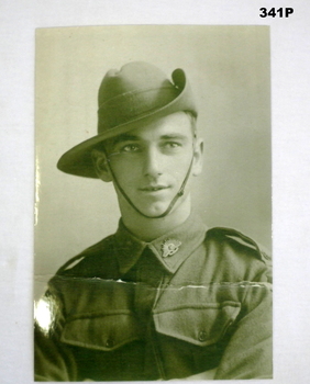 Black and white photo of a WW1 soldier