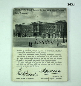 Travel brochure for London in 1944