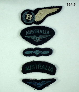 Cloth uniform sew  on badges RAAF