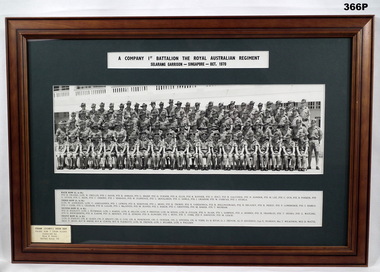 Photograph of A Company 1st Battalion RAR Selarang Garrison Singapore.