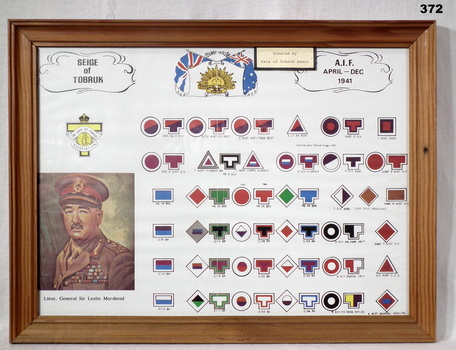 Colour patch chart of the Seige of Tobruk