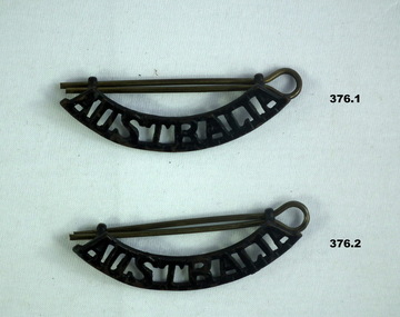 Blackened Australia shoulder uniform badges
