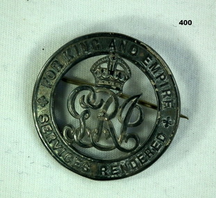 Badge, Services rendered in WW1