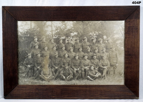 Group framed photo of WW1 soldiers